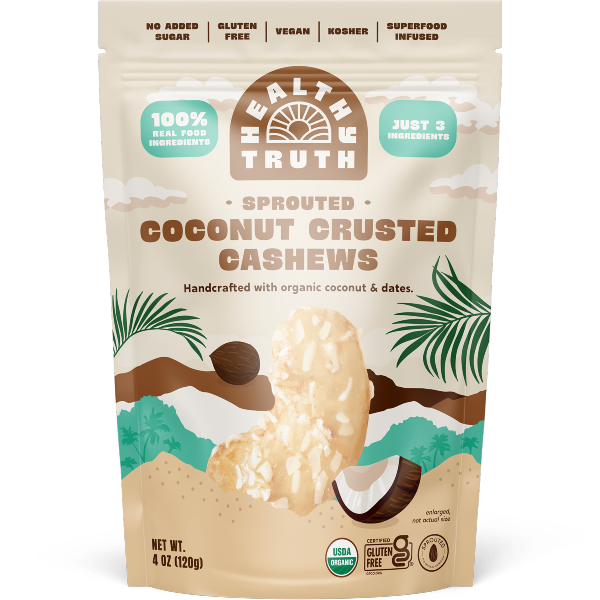 Sprouted Coconut-Crusted Cashews