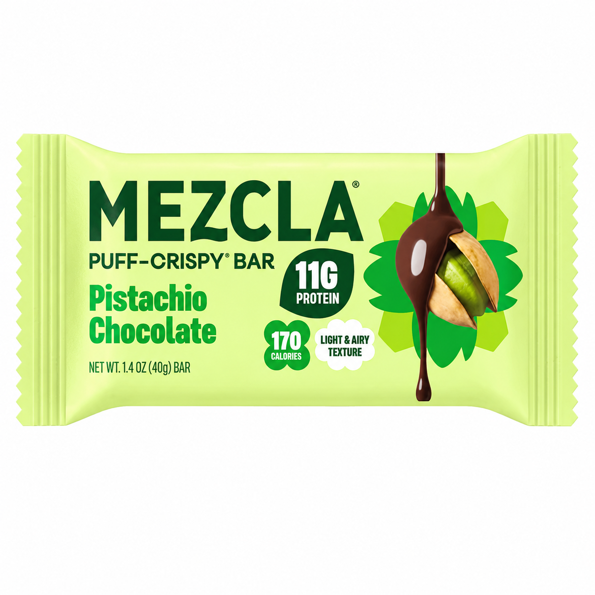 Pistachio Chocolate Puff-Crispy Bar