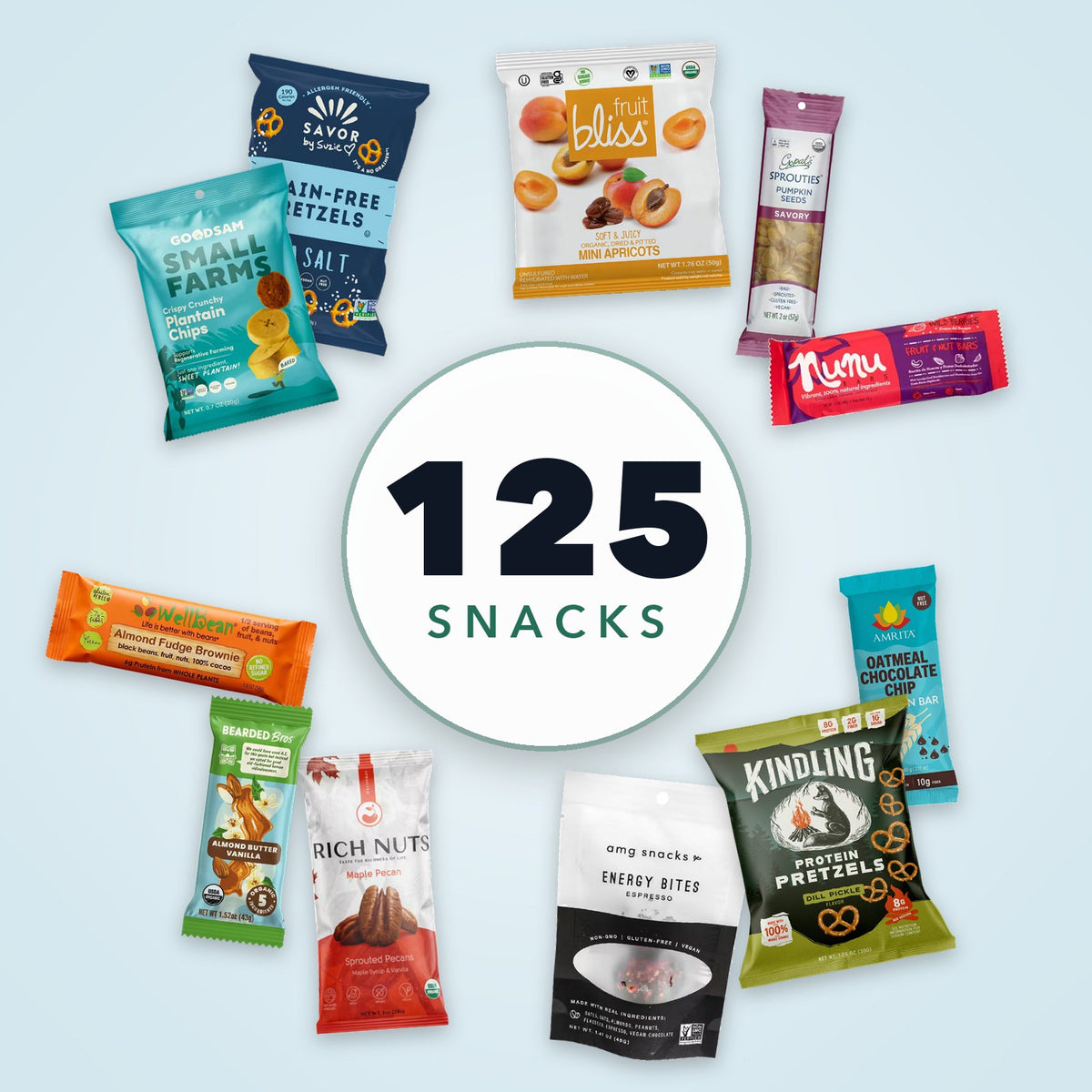 Custom 125-snack bundle: pick your own healthy snacks