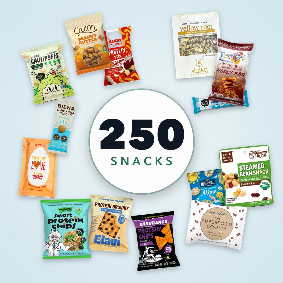 Custom 250-snack bundle: pick your own healthy snacks
