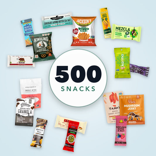 Custom 500-snack bundle: pick your own healthy snacks